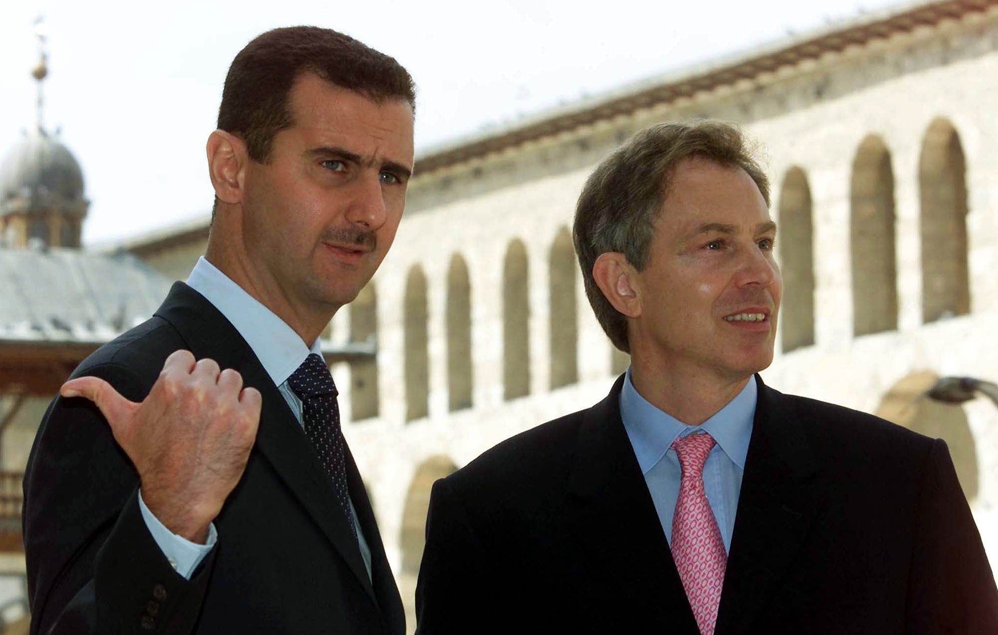 Blair visits Bashar al-Assad in Damascus, 2001. (Photo: Alistair Grant / AFP via Getty)