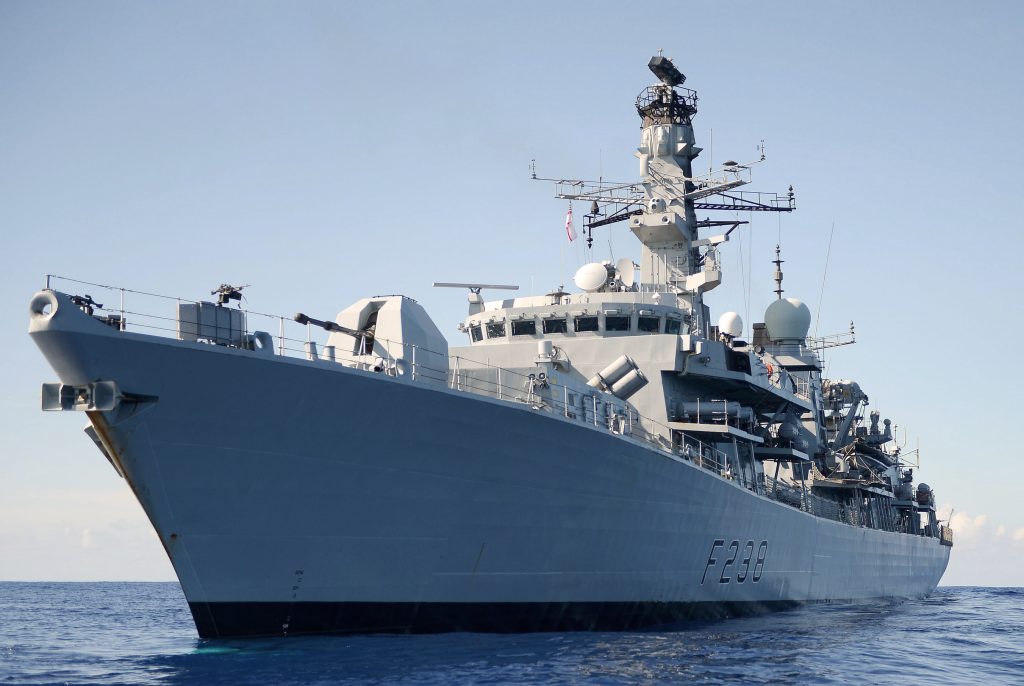 HMS Northumberland, the UK military frigate that visited Syria in 2000. (Photo: Ministry of Defence)