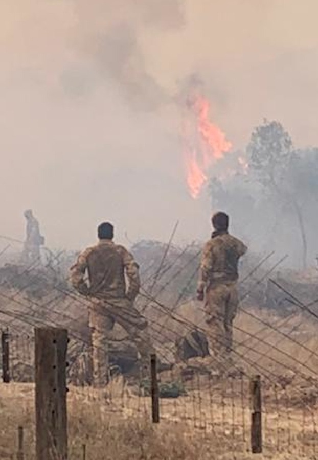 British soldiers at the Lolldaiga fire in March 2021 (Photo: BATUK)
