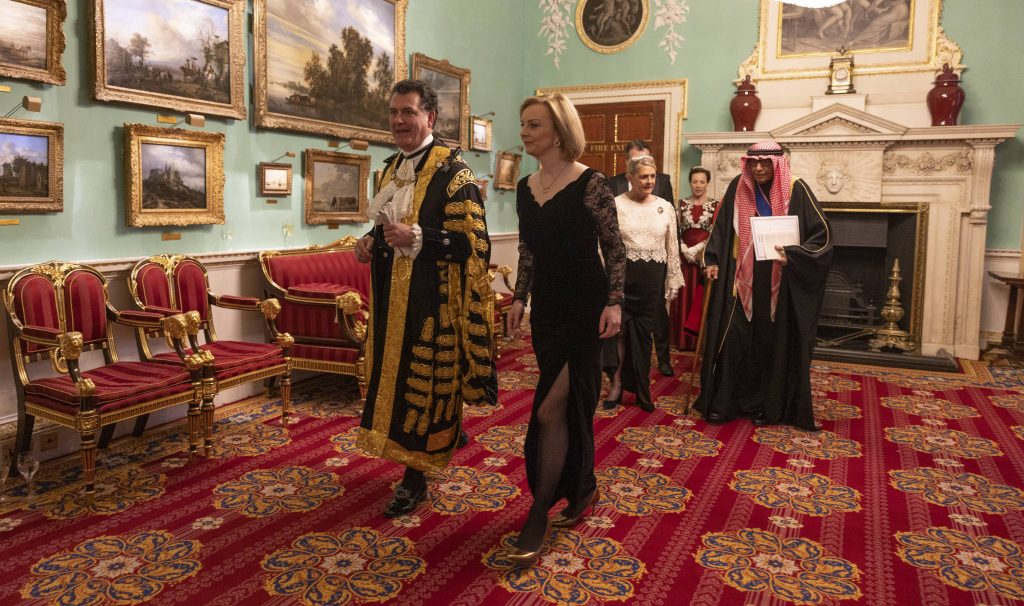 Liz Truss at the Lord Mayor’s Easter Banquet. (Photo: Dan Kitwood / Getty)