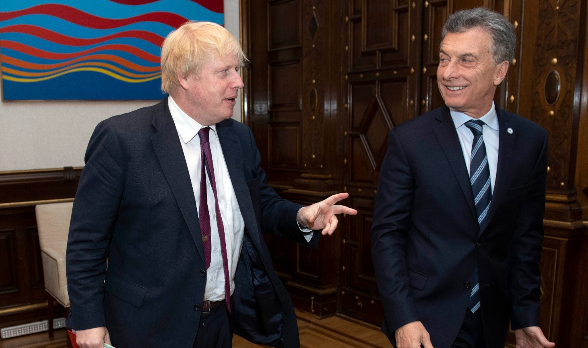 Foreign Secretary Boris Johnson meets with President Mauricio Macri in Buenos Aires, Argentina, 22 May 2018. (Photo: UK government)