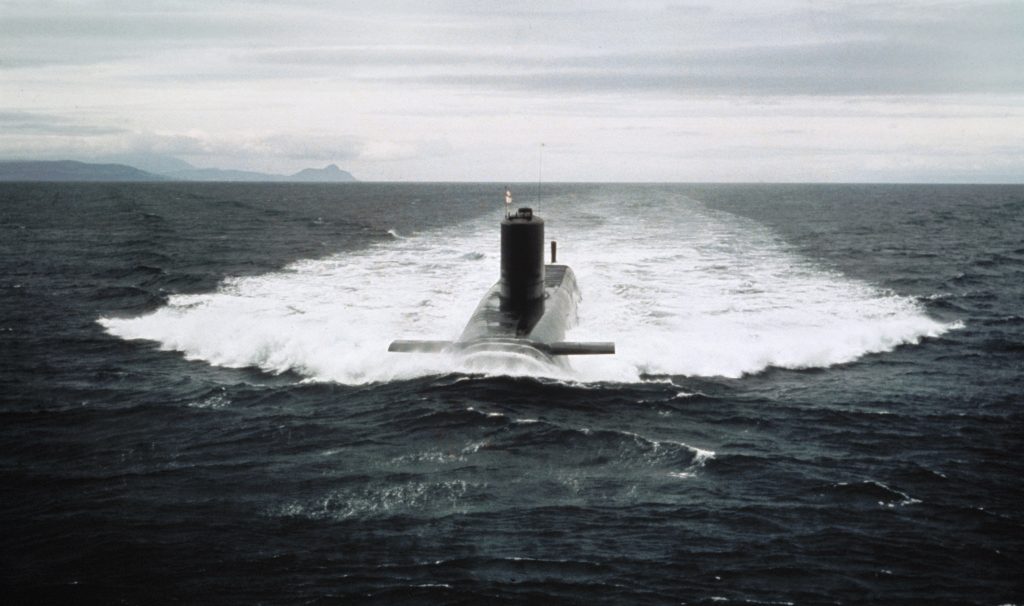 A Polaris submarine at sea. (Photo: Royal Navy via Getty)