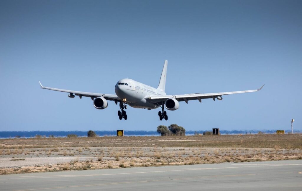 A Voyager aircraft takes off from RAF Akrotiri on Cyprus. 80 of these planes have been flown to Lebanon by the RAF since October. (Photo: UK MoD)